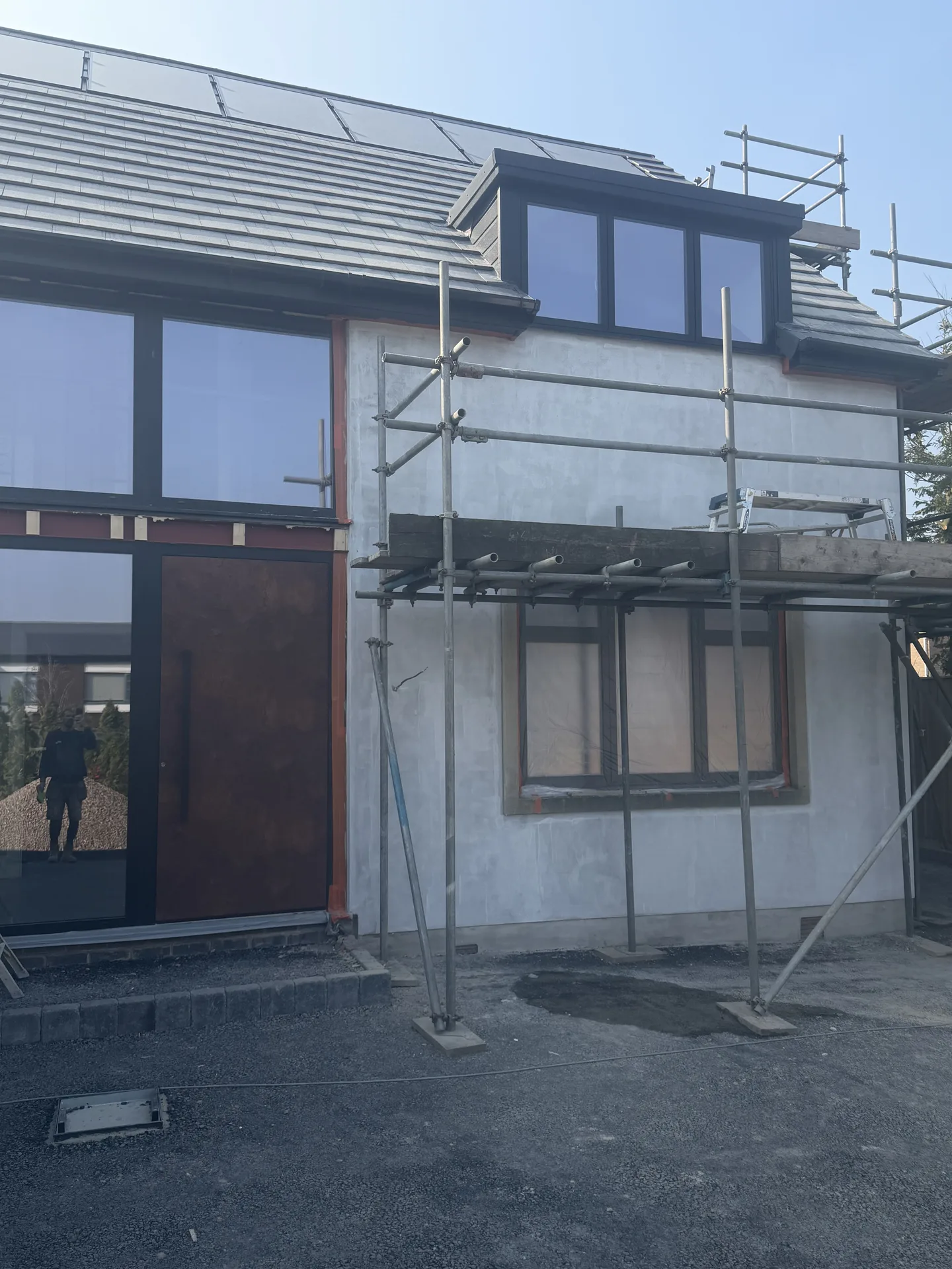 Stage 3b: Primed elevation on sunny day — Sandygate Sheffield by P&R Solutions