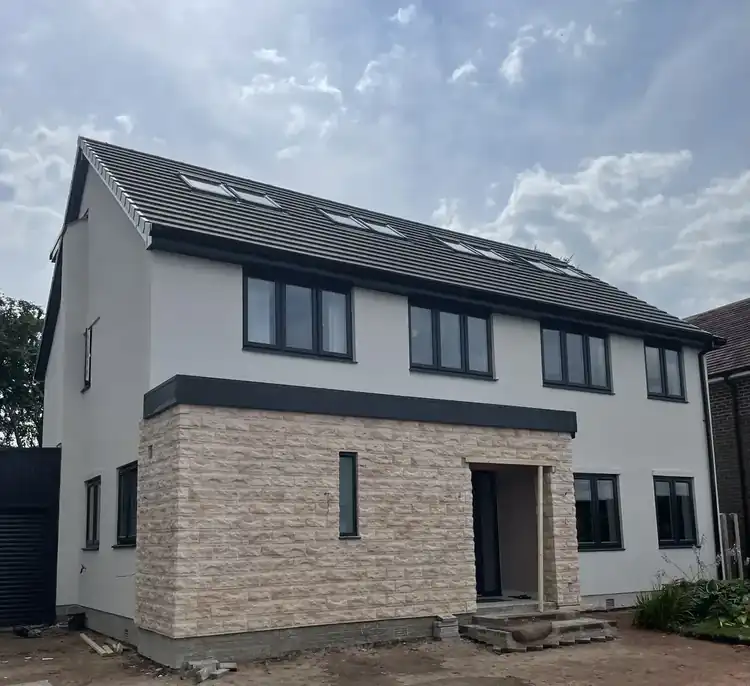 After silicone render — fresh Ecorend finish Sheffield property