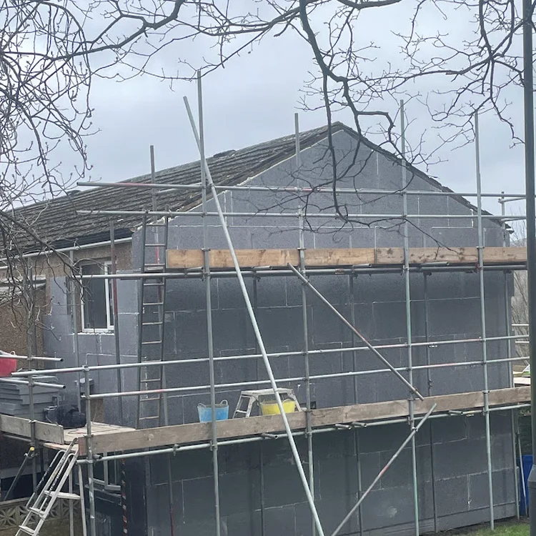 EWI insulation boards installed on Stannington Sheffield property showing mesh layer — P&R Solutions